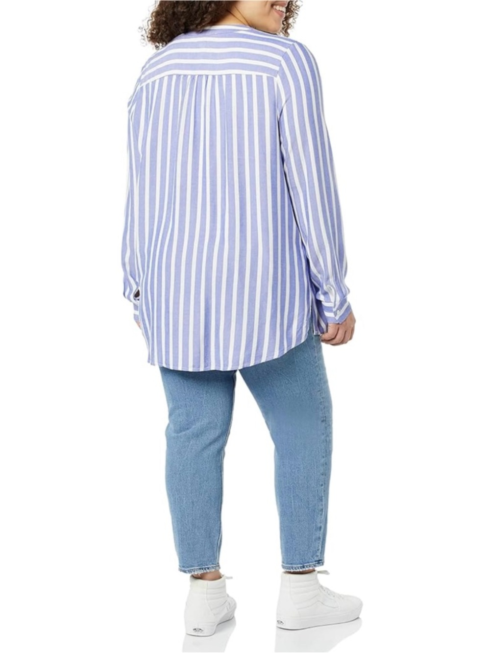 Amazon Essentials Blue & White Vertical Stripe Tunic Top - Size XXL - Picture 2 of 15